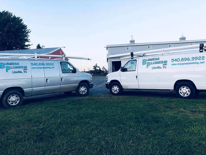 Burgess Plumbing's modern vans
